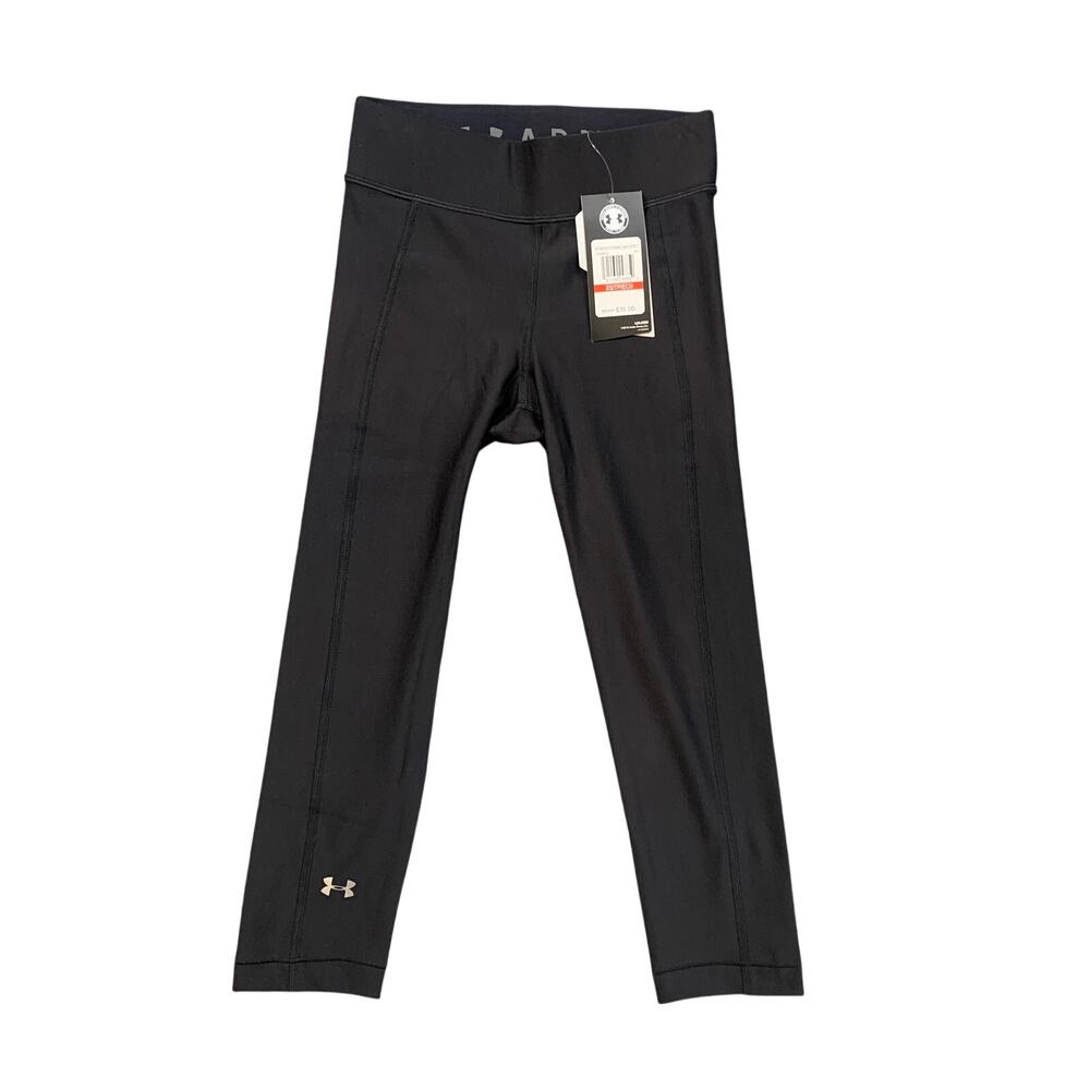 Under Armour Leggings Womens XS Extra Small Black HeatGear Capri Performance